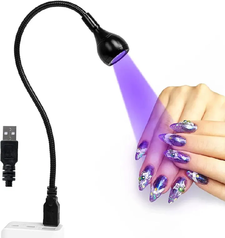 LED UV Light for Drying Gel Nail Polish Clip-On Flexible Desk Mini USB Nail Lamp Portable Nail Dryer Manicure Salon Tools