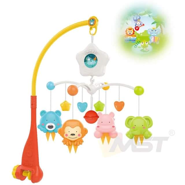Mobile Musical Mom Easy Musical mobile Star Projection Hanging Bell Crib Rattle Toy Music Light Flash Bed Ring