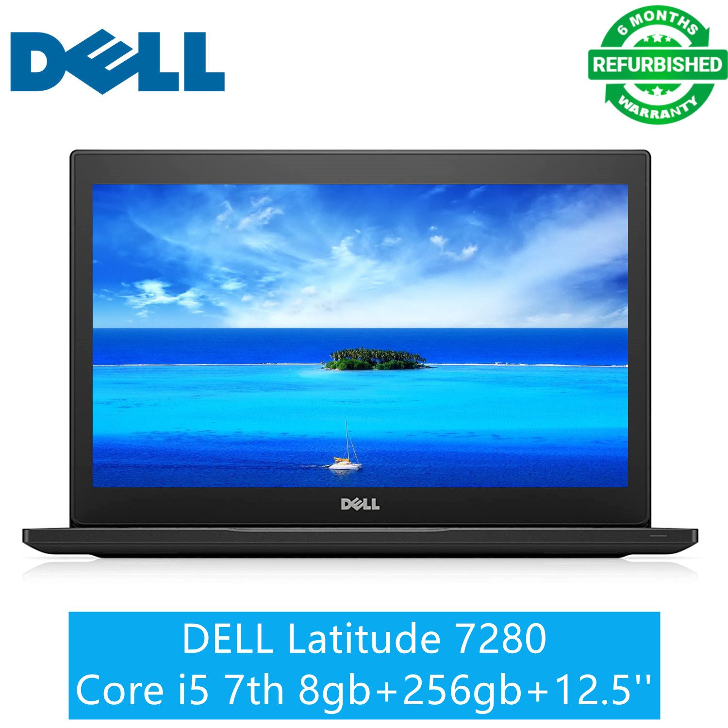 Dell Latitude 7280 12.5" Laptop i5-7200u 7th- Windows 10 8GB 256GB SSD intel Graphics 620 HD anti-glare LED-backlit Display Spill-resistant keyboard