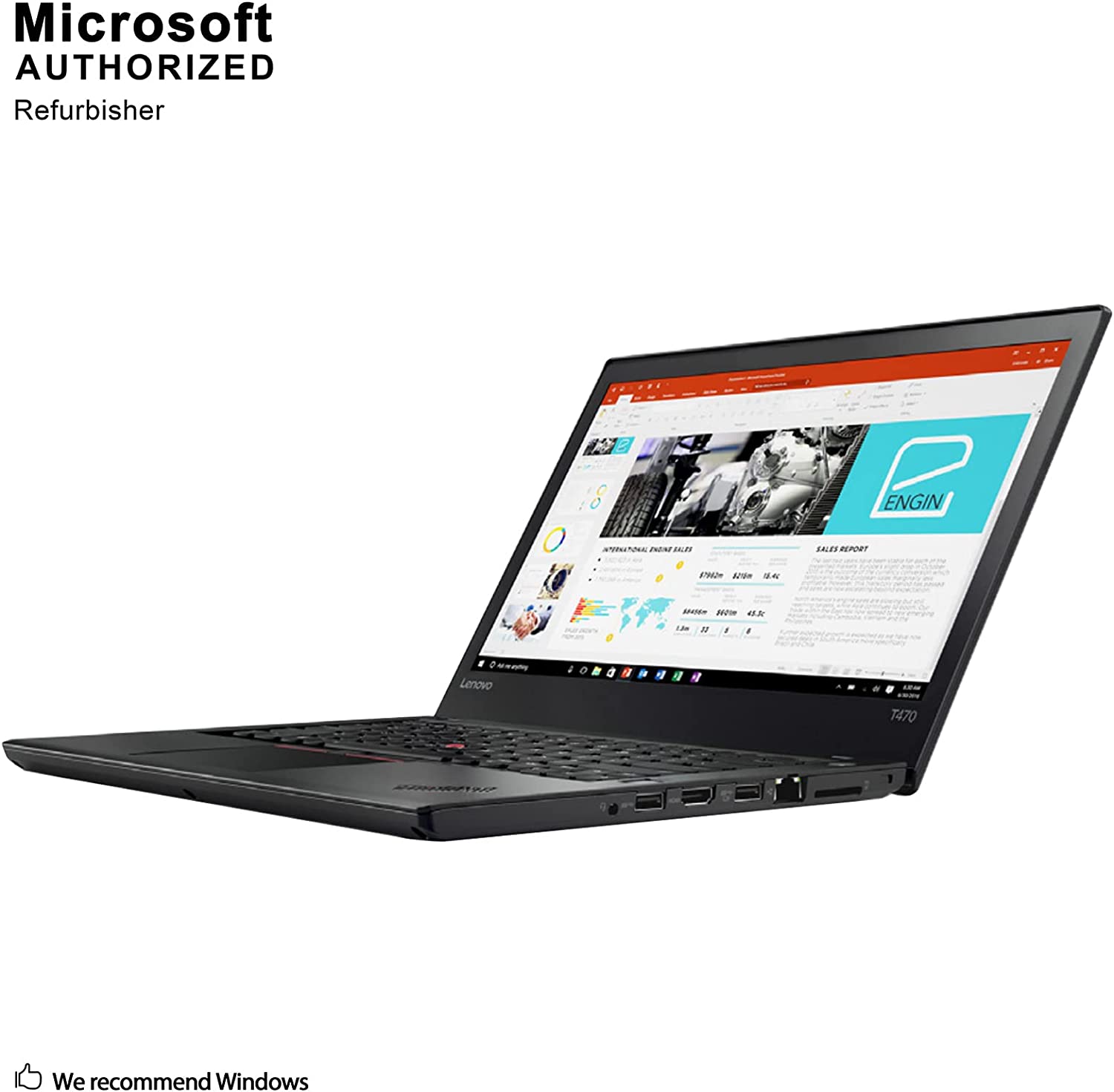 (Free Mouse)Refurbished Laptop Lenovo Thinkpad T470 Core i5 6th 8GB+256GB+14" Windows 10 14" FHD Display Bluetooth Webcam WiFi Intel Graphics 6 Months Warranty laptops