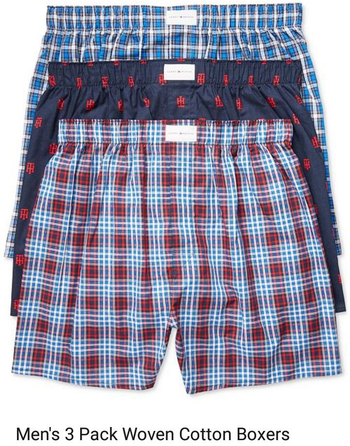 2 Pcs Men's Boxers- (100% Cotton.). Men's underwear. Checked Cotton Boxers