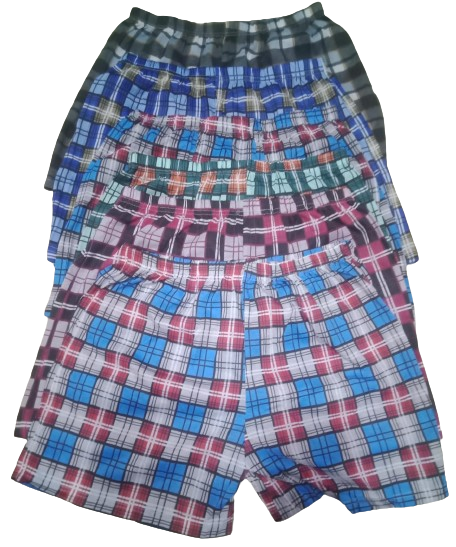6 PCS MEN'S BOXER SHORTS-CHECKED (Stretchy and comfortable).