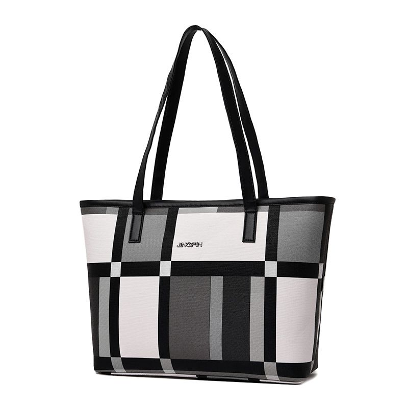 New Korean Plaid Tote Bag Large Capacity Single Shoulder Crossbody Bag Fashion Handbag Mother Bag