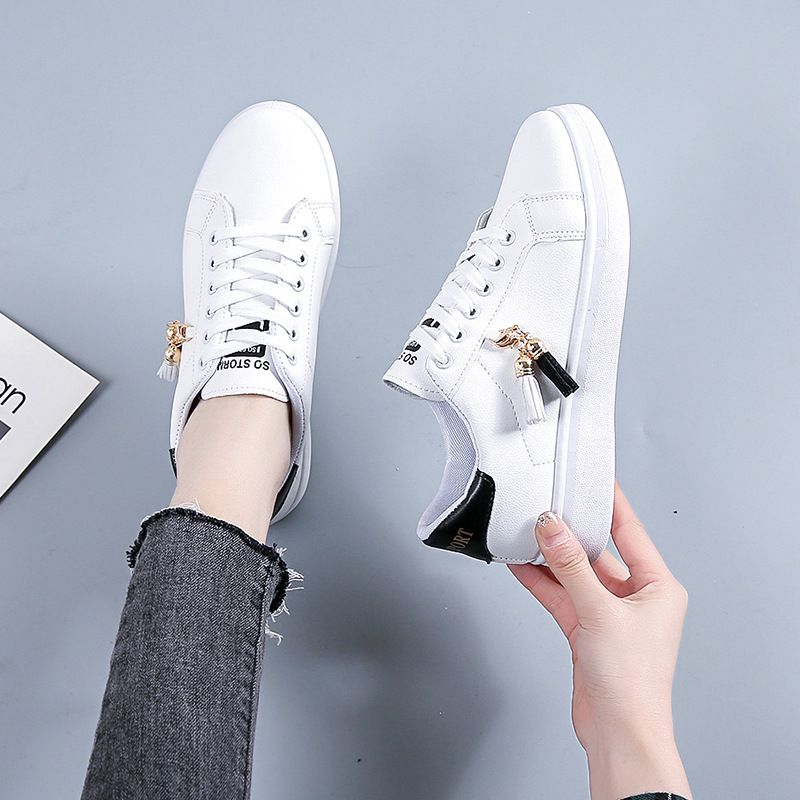 White Fringe Fashion Platform Sneakers Women Comfortable Women Casual Shoes Lightweight Lace-up Breathable Mesh Shoes Girl Tenis