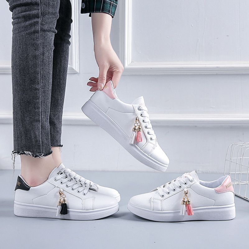 White Fringe Fashion Platform Sneakers Women Comfortable Women Casual Shoes Lightweight Lace-up Breathable Mesh Shoes Girl Tenis