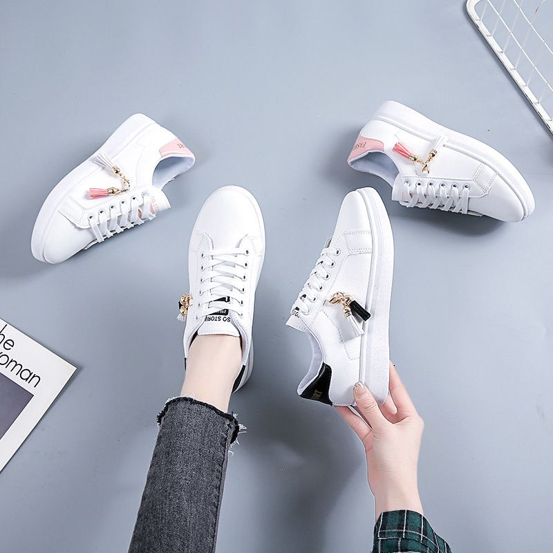 White Fringe Fashion Platform Sneakers Women Comfortable Women Casual Shoes Lightweight Lace-up Breathable Mesh Shoes Girl Tenis