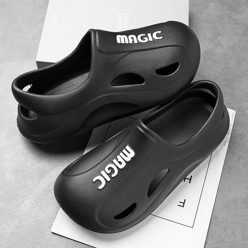 Men's Shoes Sandals Indoor Slippers Popular men's summer outer wear non-slip sports toe-toe sandals men's outdoor beach slippers toe cap sandals Crocs