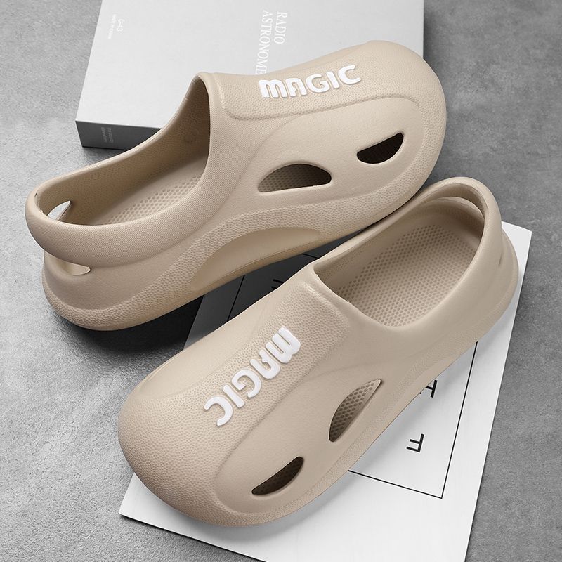 Men's Shoes Sandals Indoor Slippers Popular men's summer outer wear non-slip sports toe-toe sandals men's outdoor beach slippers toe cap sandals Crocs