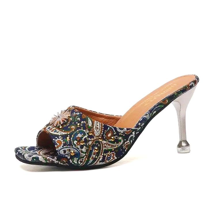 Women's Shoes Heels The New  open toe high heel slippers Party stiletto heels women's sandals New summer style outer sandals, fashionable stiletto sandals Versatile high heels Fashionable stilettos, high-end wine glass heels