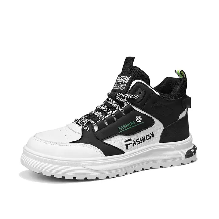 Men's shoes boots Martin boots men's British style High top boots  black boots Anti-slip and wear-resistant Versatile fashion for teenagers Work shoes Casual versatile work boots internal increase New Korean style work boots for men, trendy shoes