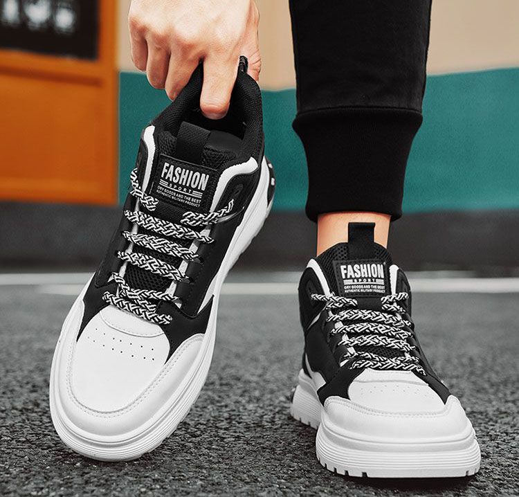 Men's shoes boots Martin boots men's British style High top boots  black boots Anti-slip and wear-resistant Versatile fashion for teenagers Work shoes Casual versatile work boots internal increase New Korean style work boots for men, trendy shoes