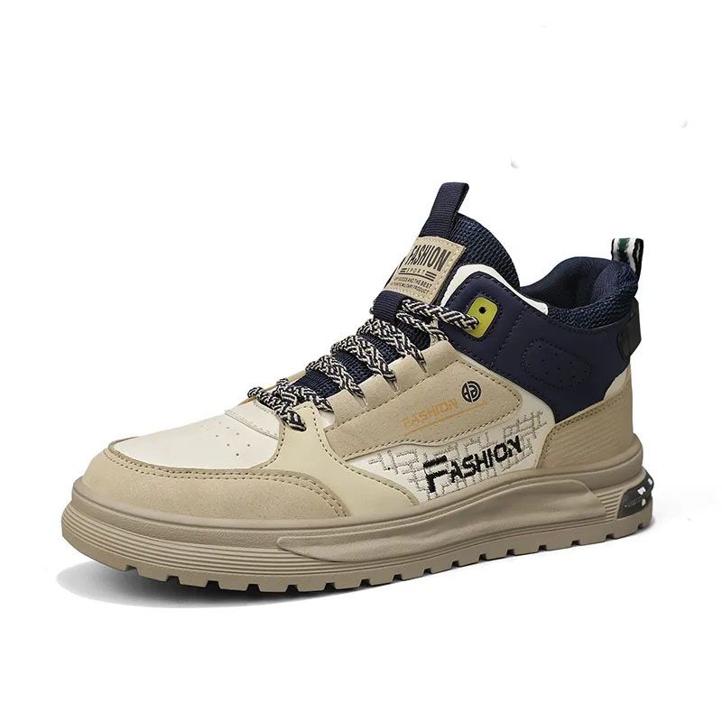 Men's shoes boots Martin boots men's British style High top boots  black boots Anti-slip and wear-resistant Versatile fashion for teenagers Work shoes Casual versatile work boots internal increase New Korean style work boots for men, trendy shoes