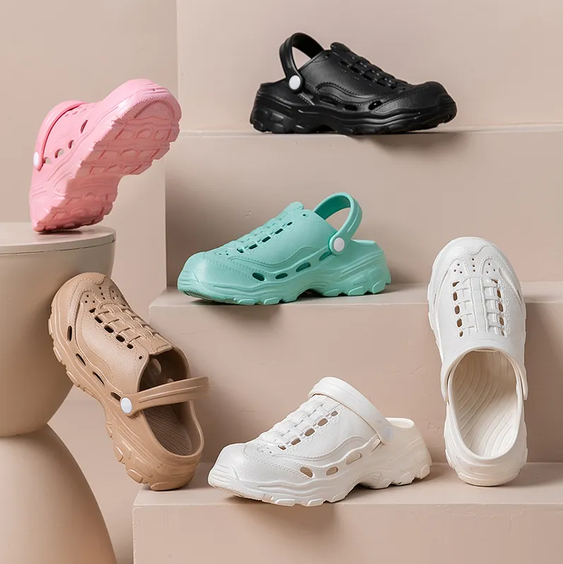 Women's Shoes Slippers Indoor Slippers Popular EVA Crocs for outdoor sports, soft-soled anti-slip thick-soled sandals and slippers