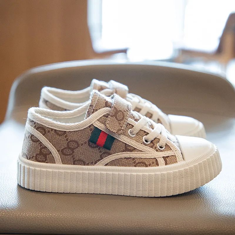 Kids Shoes Girls' Shoes Athletic Children's Korean style breathable lightweight canvas shoes girls soft sole comfortable casual sneakers spring and autumn new style Velcro