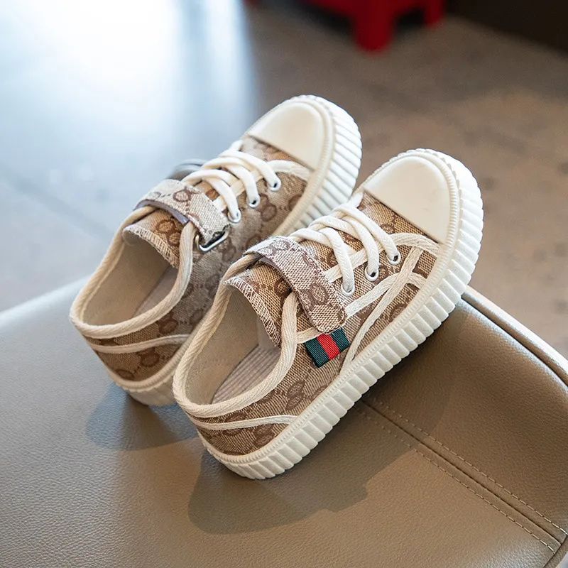 Kids Shoes Girls' Shoes Athletic Children's Korean style breathable lightweight canvas shoes girls soft sole comfortable casual sneakers spring and autumn new style Velcro