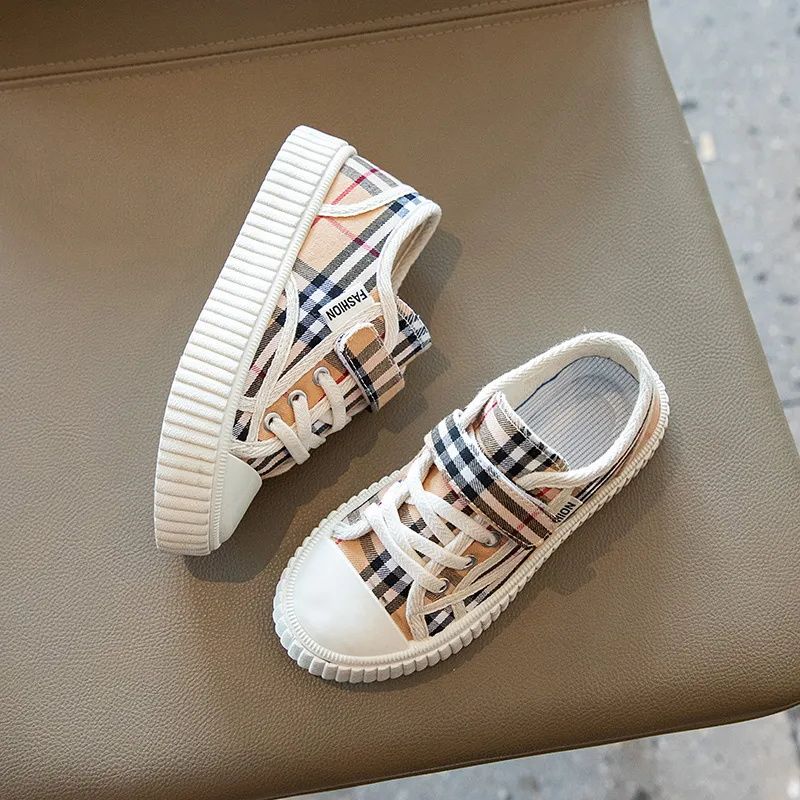 Kids Shoes Girls' Shoes Athletic Children's Korean style breathable lightweight canvas shoes girls soft sole comfortable casual sneakers spring and autumn new style Velcro