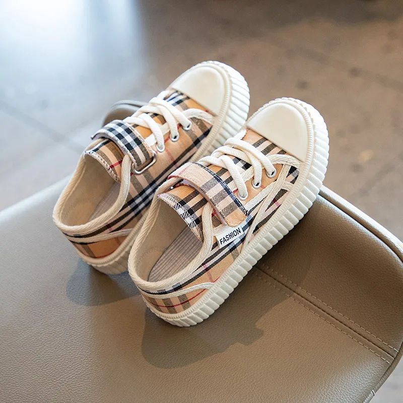 Kids Shoes Girls' Shoes Athletic Children's Korean style breathable lightweight canvas shoes girls soft sole comfortable casual sneakers spring and autumn new style Velcro