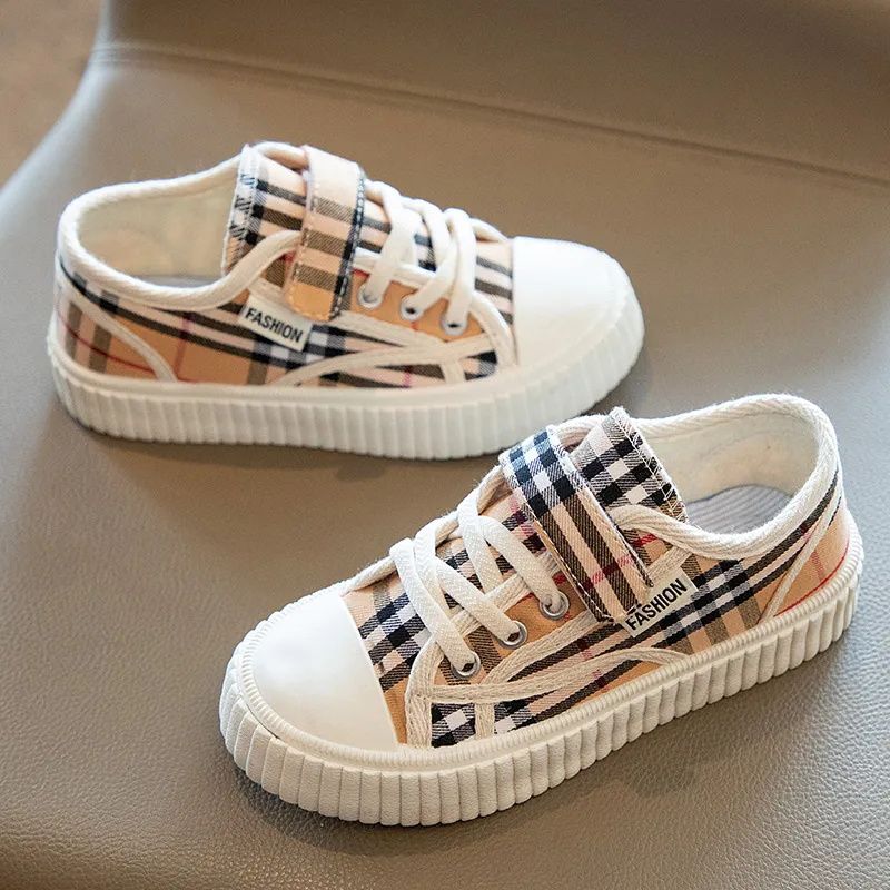 Kids Shoes Girls' Shoes Athletic Children's Korean style breathable lightweight canvas shoes girls soft sole comfortable casual sneakers spring and autumn new style Velcro