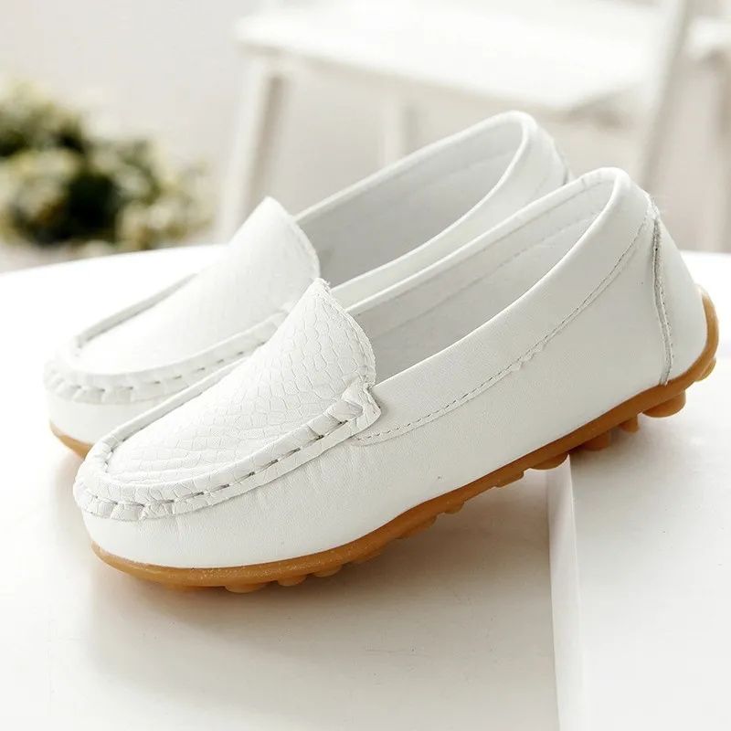 Kids Shoes Boys' Shoes Doudou shoes New children's shoes, bean shoes, boys' leather shoes, girls' single shoes, baby shoes, white Korean style trendy casual shoes
