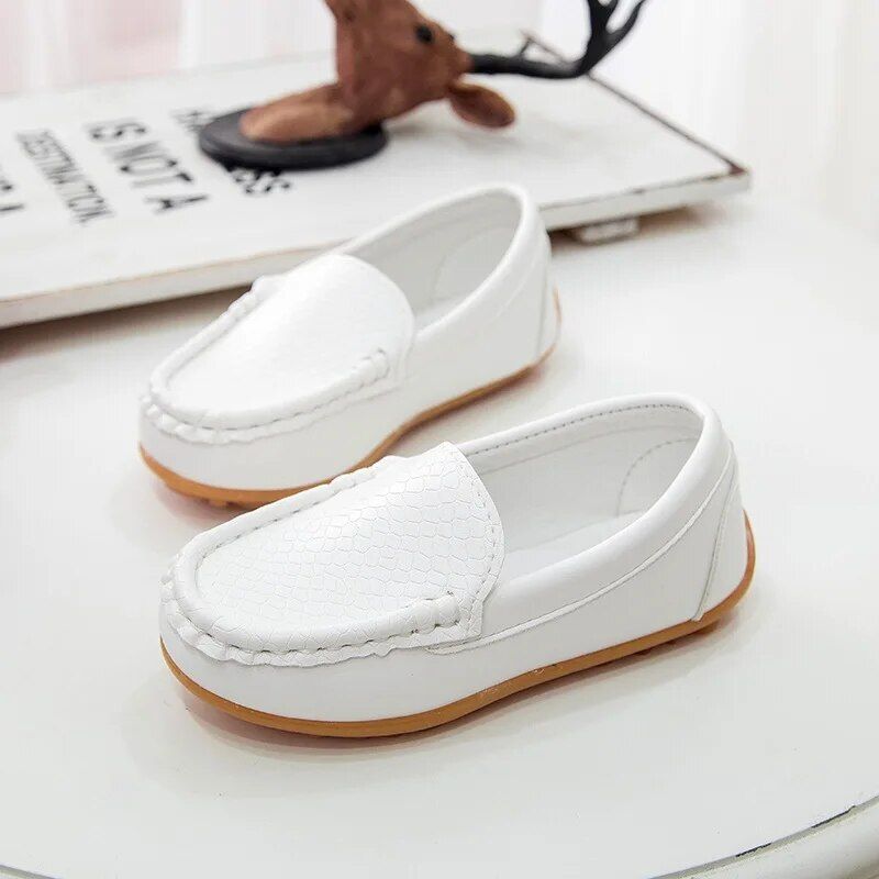 Kids Shoes Boys' Shoes Doudou shoes New children's shoes, bean shoes, boys' leather shoes, girls' single shoes, baby shoes, white Korean style trendy casual shoes