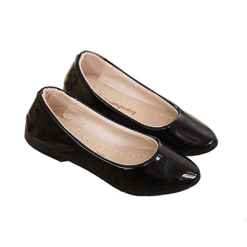 Kids Shoes Girls' Shoes Athletic New Girls Leather Shoes Korean Style Flat Little Girls Black Princess Shoes Children Always versatile Casual and versatile