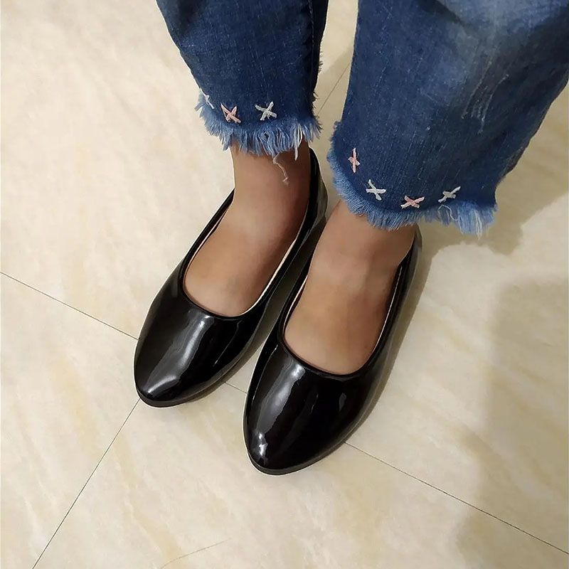 Kids Shoes Girls' Shoes Athletic New Girls Leather Shoes Korean Style Flat Little Girls Black Princess Shoes Children Always versatile Casual and versatile