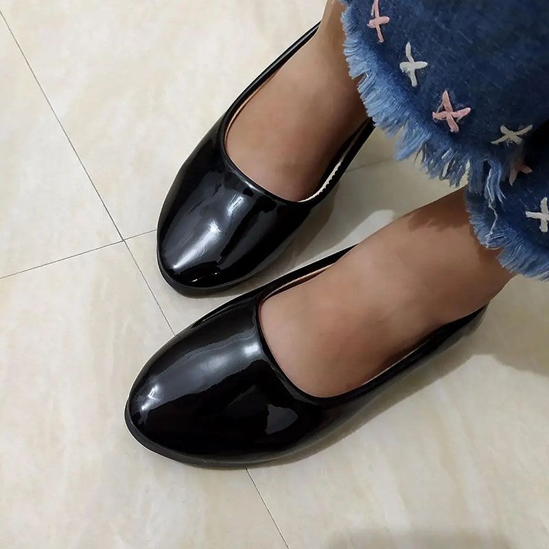 Kids Shoes Girls' Shoes Athletic New Girls Leather Shoes Korean Style Flat Little Girls Black Princess Shoes Children Always versatile Casual and versatile