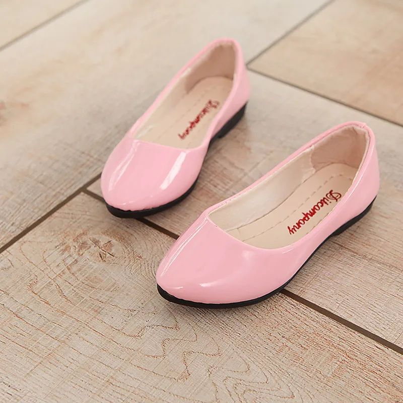 Kids Shoes Girls' Shoes Athletic New Girls Leather Shoes Korean Style Flat Little Girls Black Princess Shoes Children Always versatile Casual and versatile