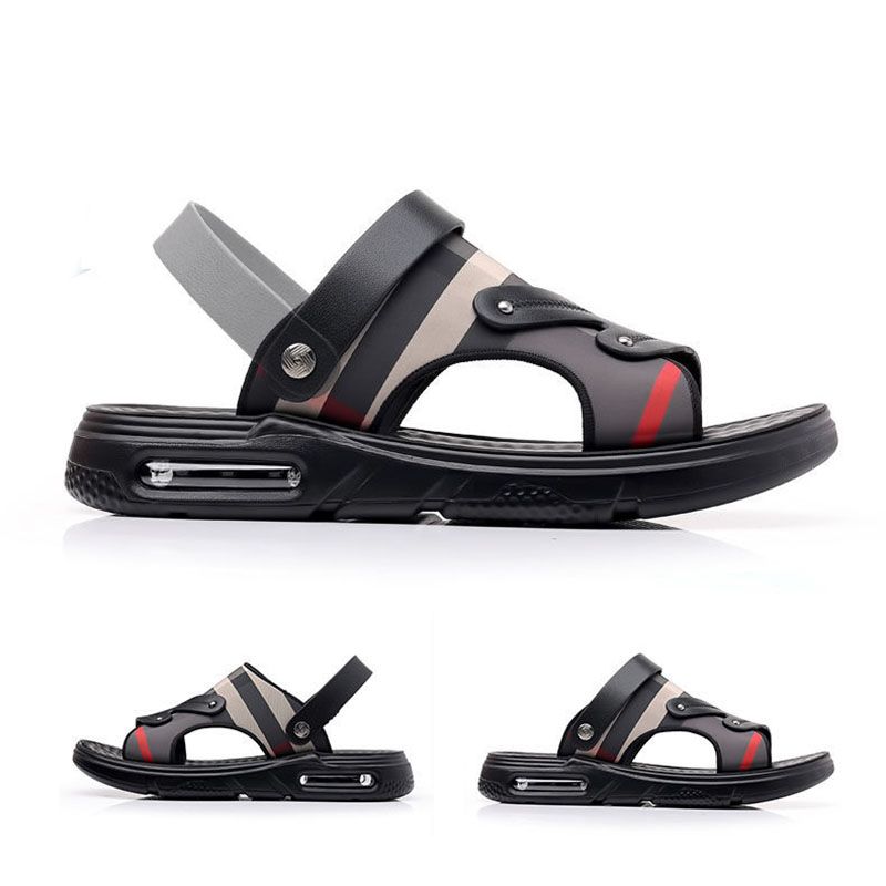 Men's Shoes Sandals Slippers Sandals Men's New Summer Air Cushion Sports Anti-Slip Soft Sole Outdoor Beach Sandals Fashionable and Versatile