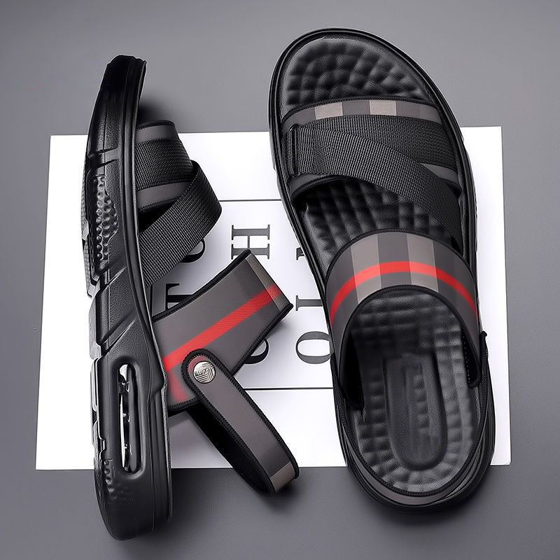 Men's Shoes Sandals Slippers Sandals Men's New Summer Air Cushion Sports Anti-Slip Soft Sole Outdoor Beach Sandals Fashionable and Versatile
