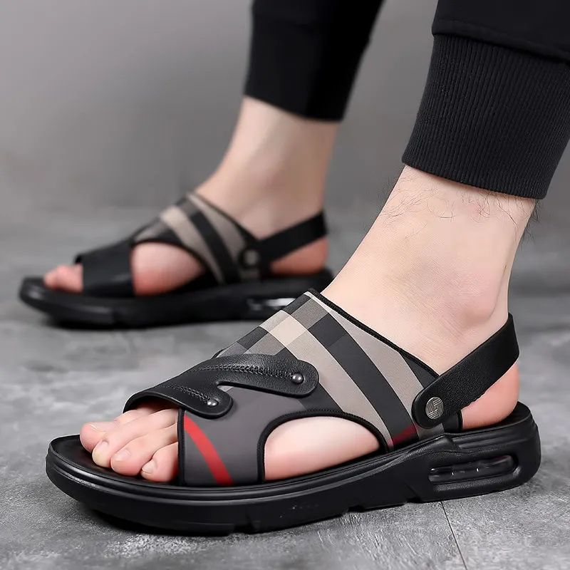 Men's Shoes Sandals Slippers Sandals Men's New Summer Air Cushion Sports Anti-Slip Soft Sole Outdoor Beach Sandals Fashionable and Versatile