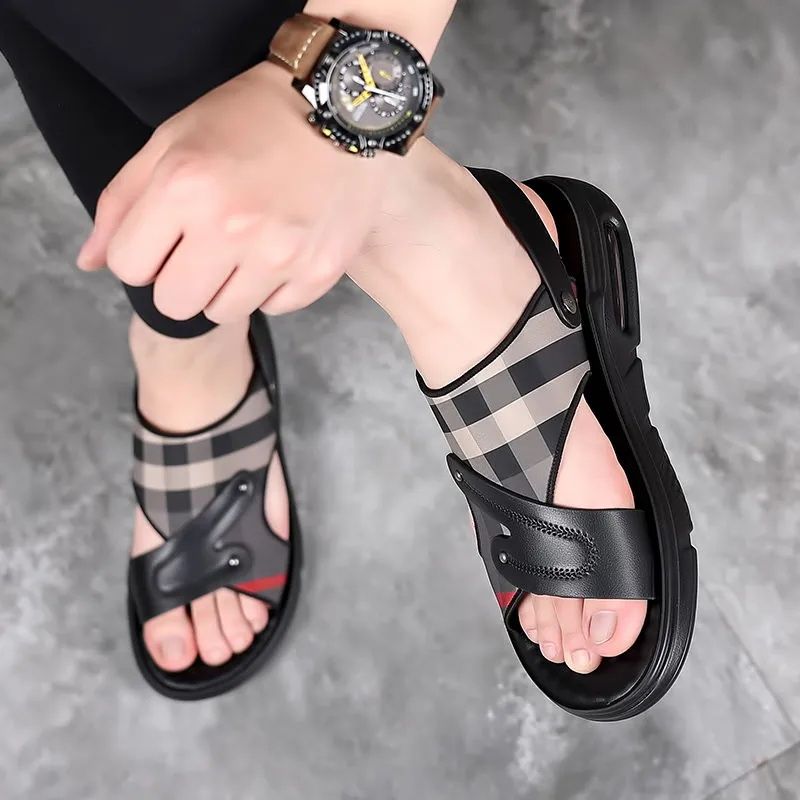 Men's Shoes Sandals Slippers Sandals Men's New Summer Air Cushion Sports Anti-Slip Soft Sole Outdoor Beach Sandals Fashionable and Versatile
