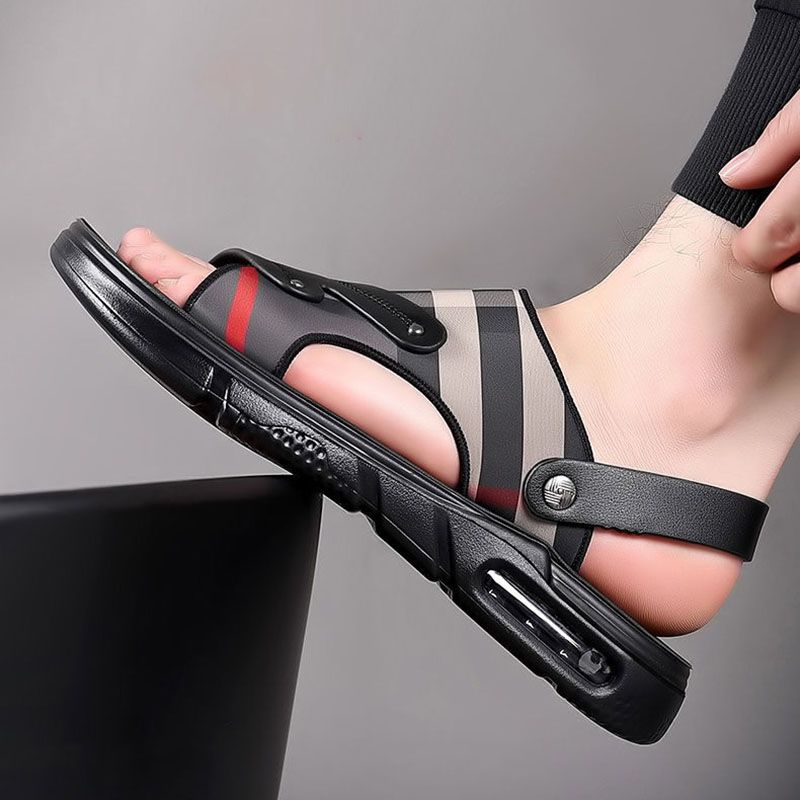 Men's Shoes Sandals Slippers Sandals Men's New Summer Air Cushion Sports Anti-Slip Soft Sole Outdoor Beach Sandals Fashionable and Versatile