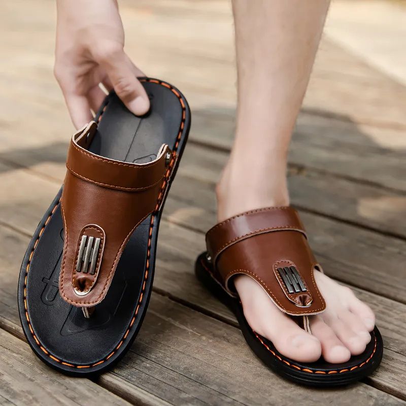 Men's Shoes Sandals Slippers Men's New Non-slip Sandals, Trendy Driving Flip-flops, Outdoor Dual-use Sandals, Beach shoes, fashionable and versatile