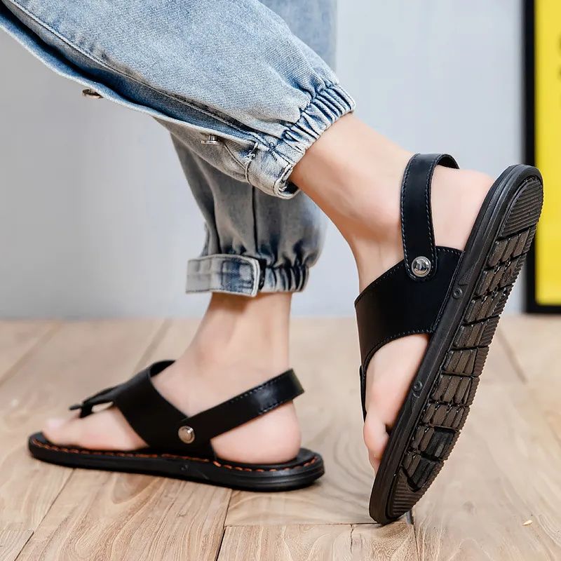 Men's Shoes Sandals Slippers Men's New Non-slip Sandals, Trendy Driving Flip-flops, Outdoor Dual-use Sandals, Beach shoes, fashionable and versatile