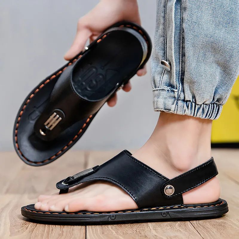 Men's Shoes Sandals Slippers Men's New Non-slip Sandals, Trendy Driving Flip-flops, Outdoor Dual-use Sandals, Beach shoes, fashionable and versatile