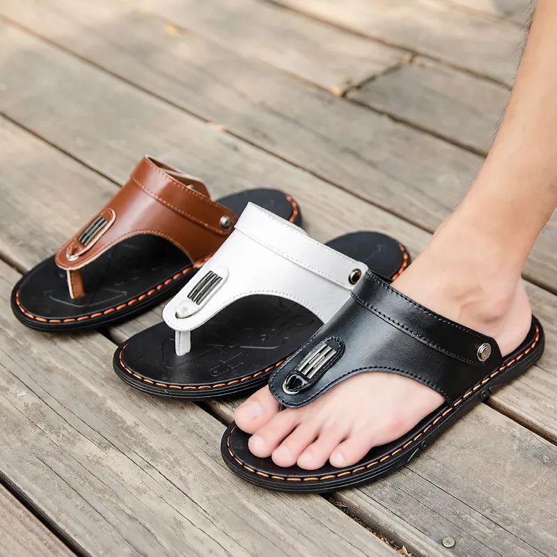 Men's Shoes Sandals Slippers Men's New Non-slip Sandals, Trendy Driving Flip-flops, Outdoor Dual-use Sandals, Beach shoes, fashionable and versatile