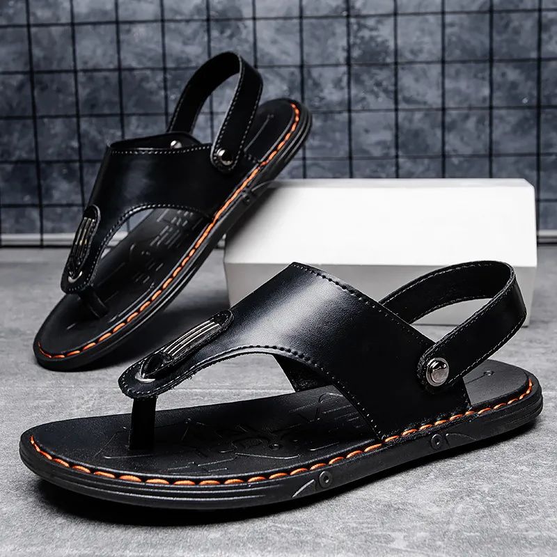 Men's Shoes Sandals Slippers Men's New Non-slip Sandals, Trendy Driving Flip-flops, Outdoor Dual-use Sandals, Beach shoes, fashionable and versatile