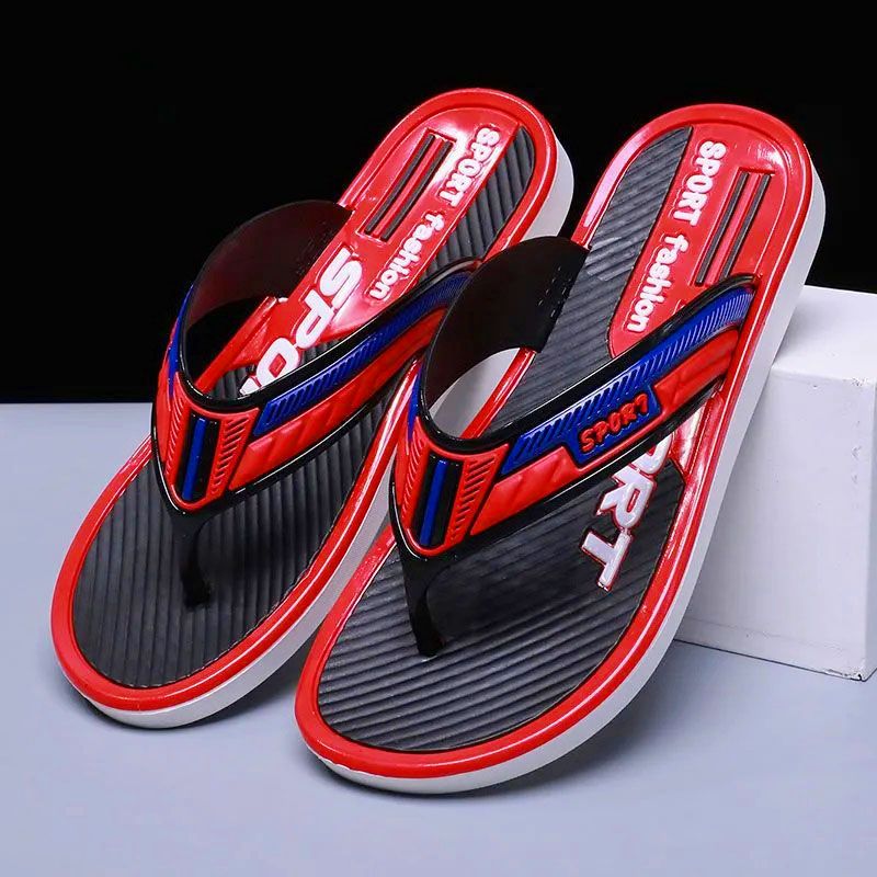 Men's Shoes Slippers Flip-Flops Men's Flip-flops, Non-slip, Wear-Resistant, Trendy, Personalized Flip-flops, Fashionable Beach Shoes For Men, Slippers