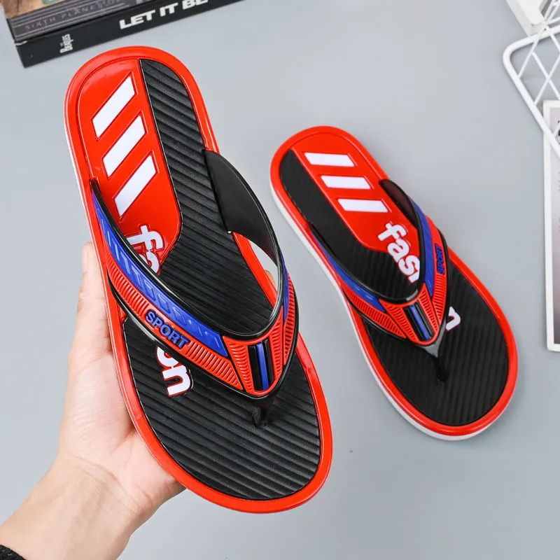 Men's Shoes Slippers Flip-Flops Men's Flip-flops, Non-slip, Wear-Resistant, Trendy, Personalized Flip-flops, Fashionable Beach Shoes For Men, Slippers