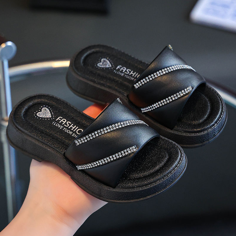 Kids Shoes Baby Shoes Girls' Shoes Slippers One-piece hot style flat bottom retro new Chinese style butterfly princess style kindergarten sandals and slippers