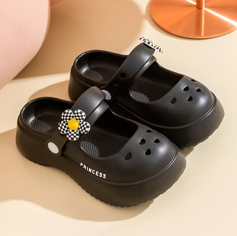 Kids Shoes Baby Shoes Girls' Shoes Sandals Children's Crocs New Style Thickened Soft Bottom Bag Heels for Home and Outdoor Parent-Child Deodorant Anti-Slip Wear-Resistant Sandals and Slippers