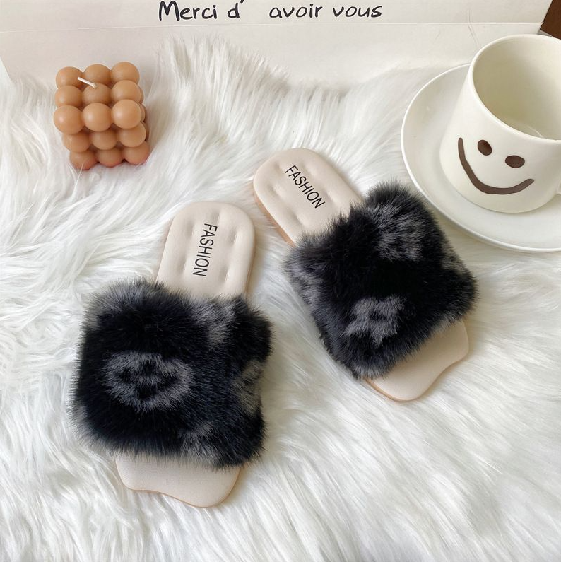 Kids Shoes Baby Shoes Girls' Shoes Slippers Children and baby girls wear fashionable and stylish home indoor furry slippers