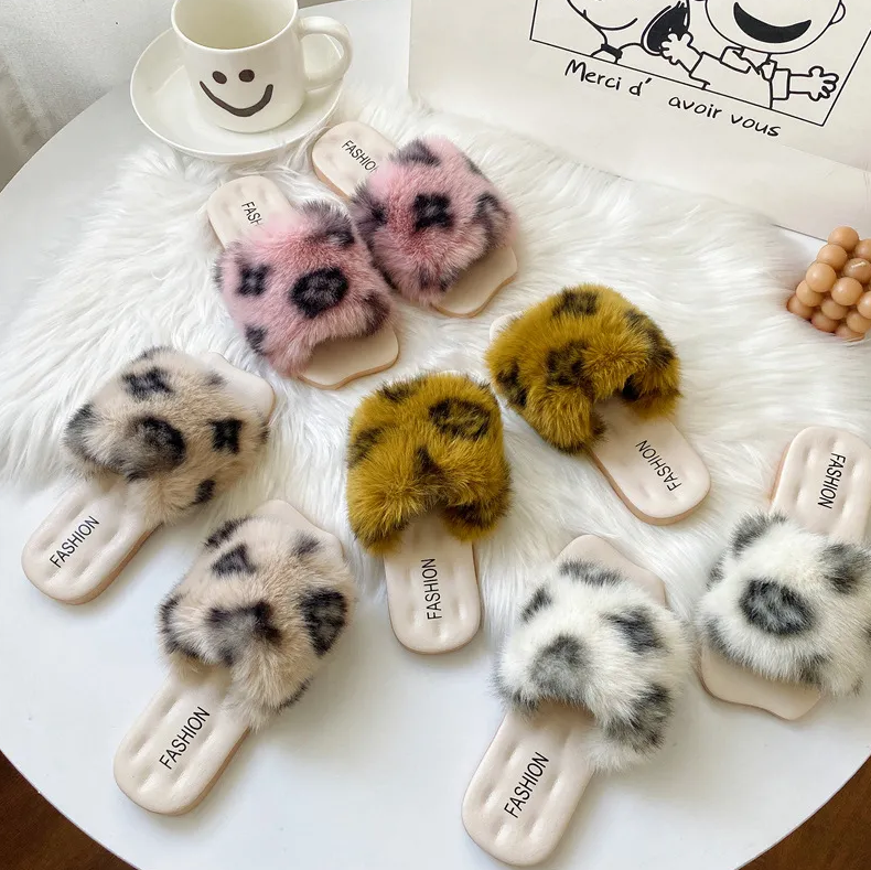 Kids Shoes Baby Shoes Girls' Shoes Slippers Children and baby girls wear fashionable and stylish home indoor furry slippers