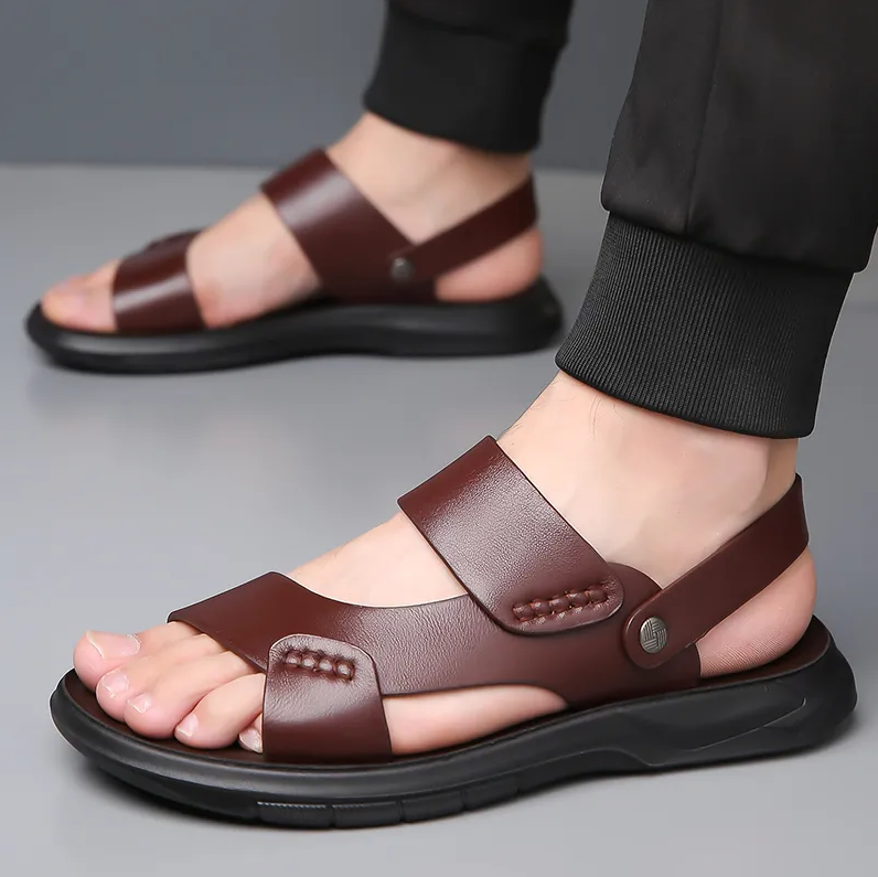 Men's Shoes Sandals New style non-slip casual beach shoes genuine leather sandals