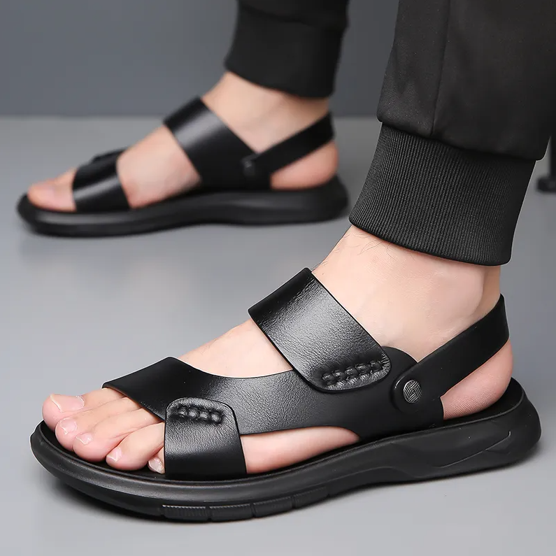 Men's Shoes Sandals New style non-slip casual beach shoes genuine leather sandals
