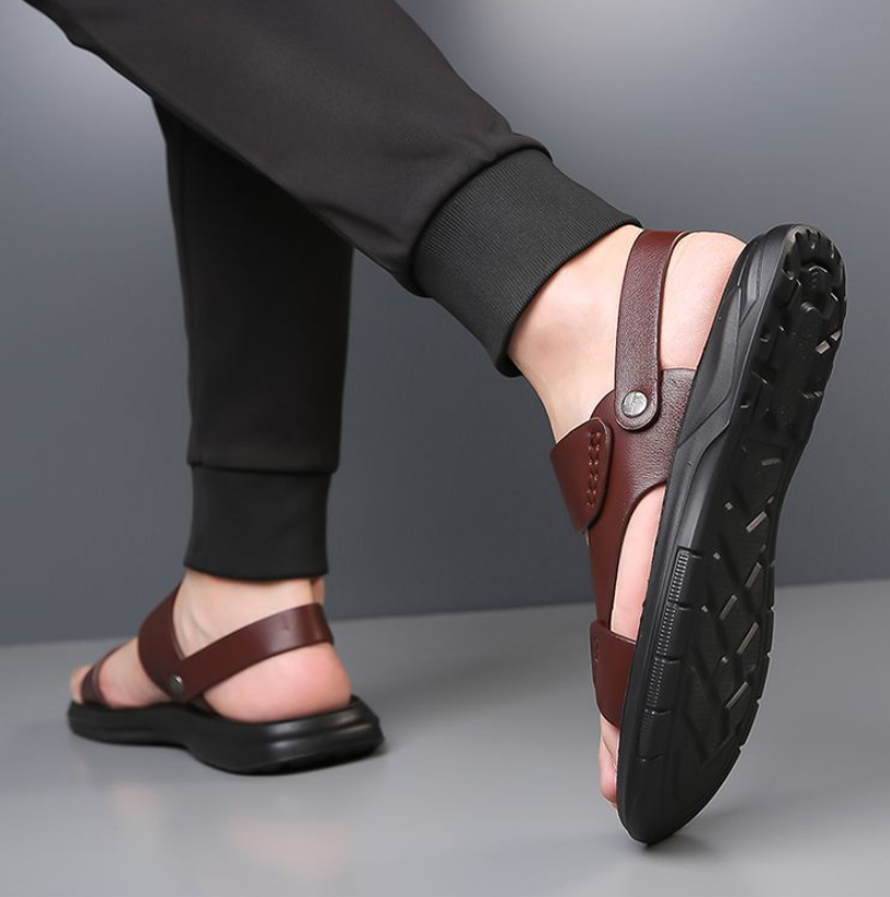 Men's Shoes Sandals New style non-slip casual beach shoes genuine leather sandals