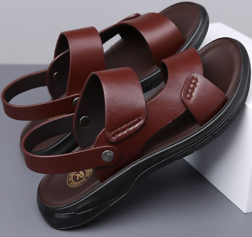 Men's Shoes Sandals New style non-slip casual beach shoes genuine leather sandals