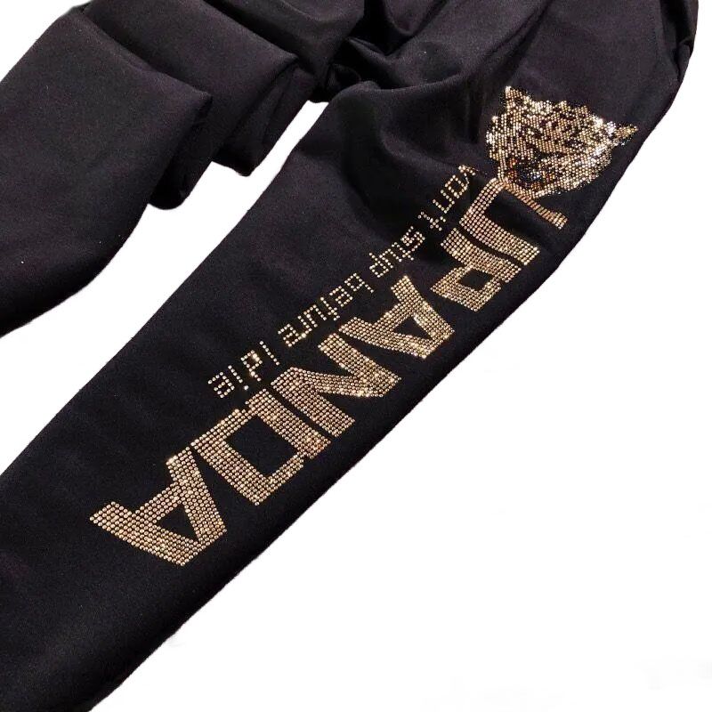 Women's Clothing Sets Two-Piece Outfits Men's Sportswear T-Shirts Large size western style  men and women in summer fashionable hot diamond slimming and flesh-covering casual women's clothing men's cl