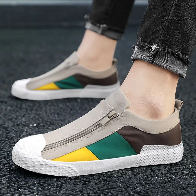 Men's Shoes Sports Skateboarding New Summer Men's Shoes Breathable Trendy Canvas Flat Shoes Sports Leisure Versatile Trendy Shoes